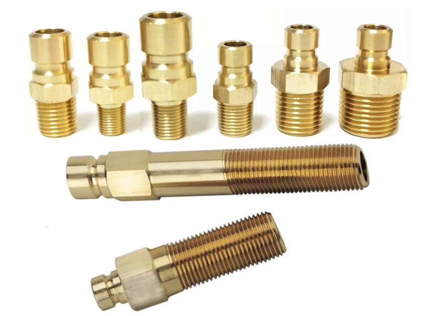 Brass Extension Nipple Fire Hose Adaptor Nipple With BSP NPT Thread DME Mold Parts