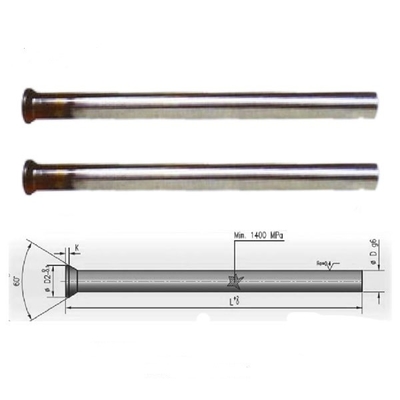 Conical Head Mold Ejector Pins And Sleeves DIN 1530 D Through Hardened