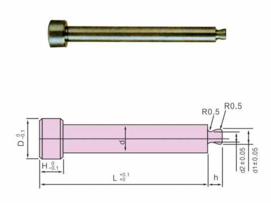 SKD61 Nitride Plastic Injection Mold Parts JIS Runner Lock Pin