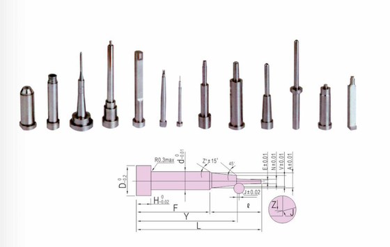 SUJ2 Plastic Injection Mold Parts Polishing Round Mold Core Pins For Die Casting Mold