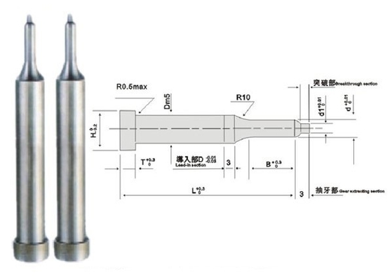 Alcrona Die Punch Pins SKH51 , Stamping Square Hole Punch Customized
