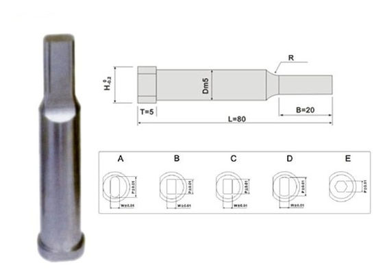 Stainless Steel Die Punch Pins SKH40 HRC 60 PVD Coating Non-Standard