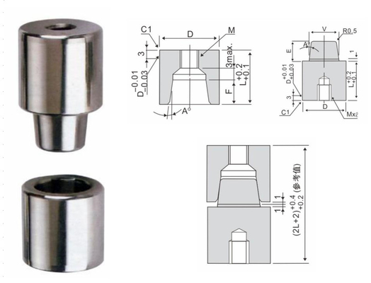 S136 Taper Lock Pin High Frequency Plastic Injection Mold Locating Unit