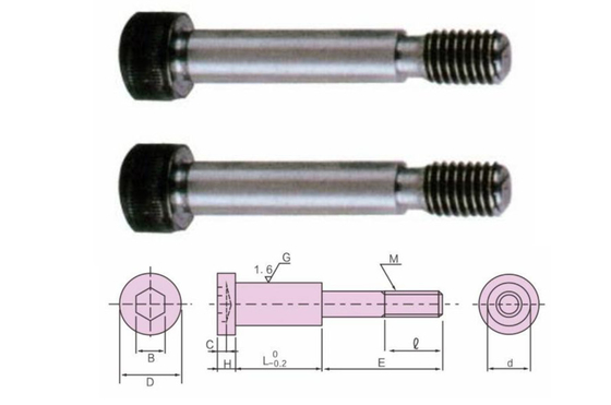 Grade 8.8 10.9 Hex Head Shoulder Screw DIN Metric Stripper Bolts Male Screw Type