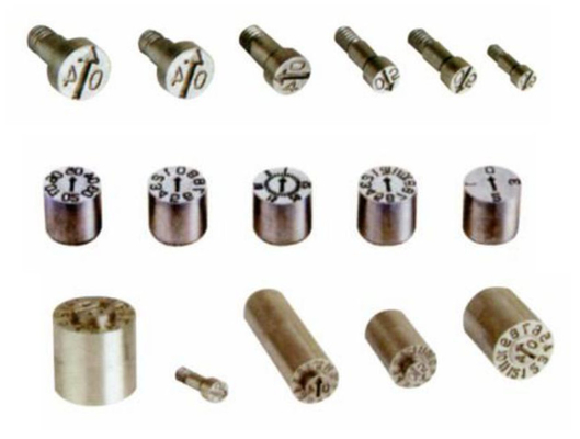 S136 Hasco Straight Core Pin , Injection Molding Ejector Pins With Engraving Date Marker Date