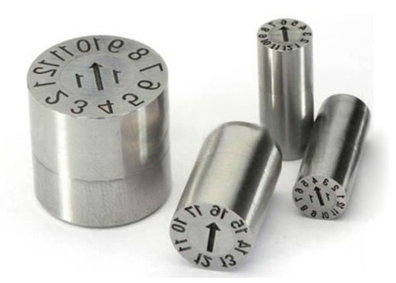 S136 Hasco Straight Core Pin , Injection Molding Ejector Pins With Engraving Date Marker Date