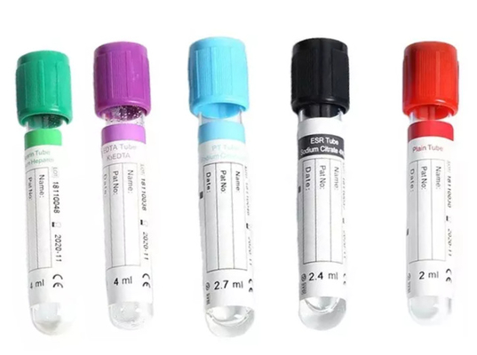 Disposable Medical PET Vacuum Blood Collection Tube Multiple 13*75mm 16*100mm